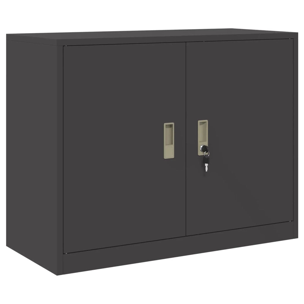 Armadio Nero 90 x 40 x 70 cm Acciaio