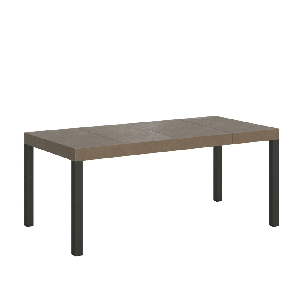 Tavolo Allungabile 90-246x90x77 cm Everyday Premium Tortora Gambe Antracite