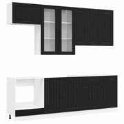 Unità Cucina LUCCA 8 pcs Nero Legno ingegnerizzato 3438144