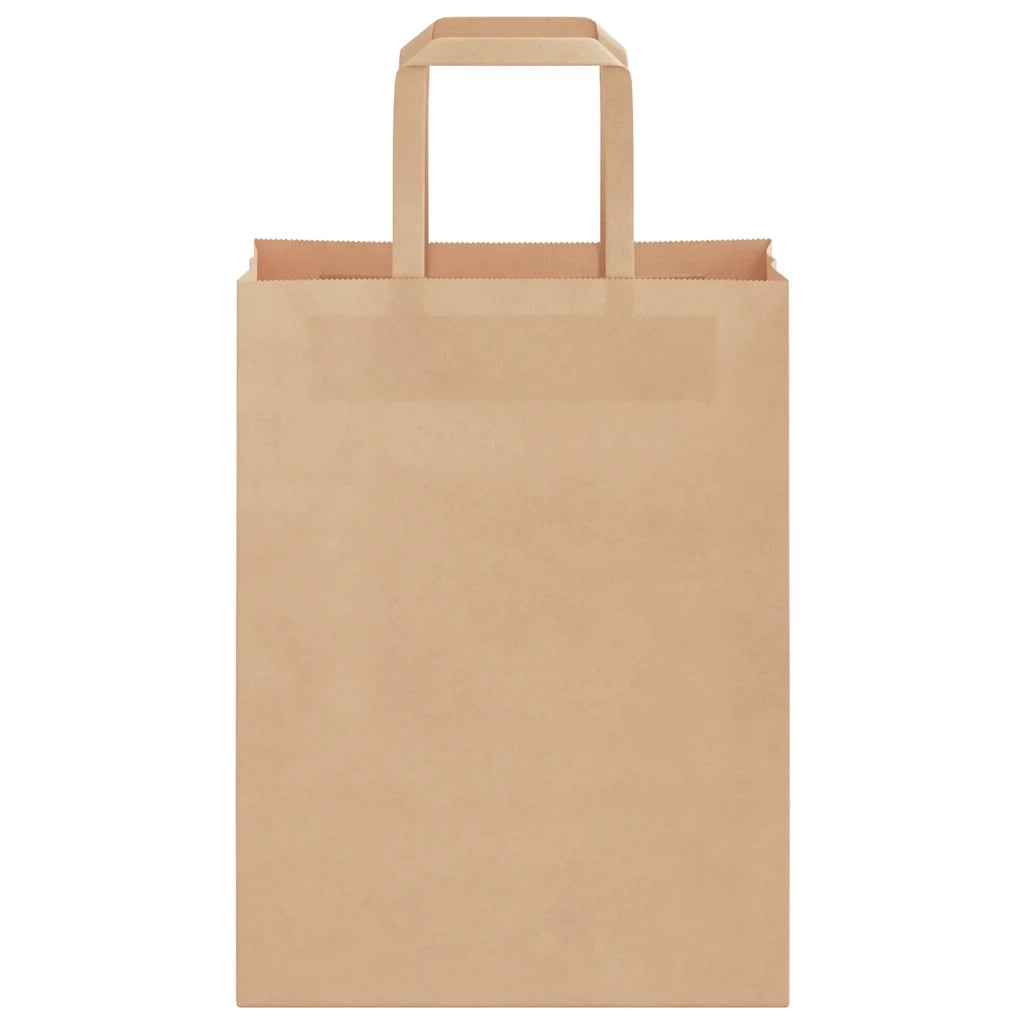 vidaXL Sacchetti di Carta 50 pz con Manici Marrone 21x11x28 cm