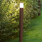Paletto Esterno Contemporaneo Sigaro Alluminio Corten 1 Luce E27 Ip54 H90