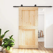 Porta scorrevole Naturale e Nero 100 x 210 cm