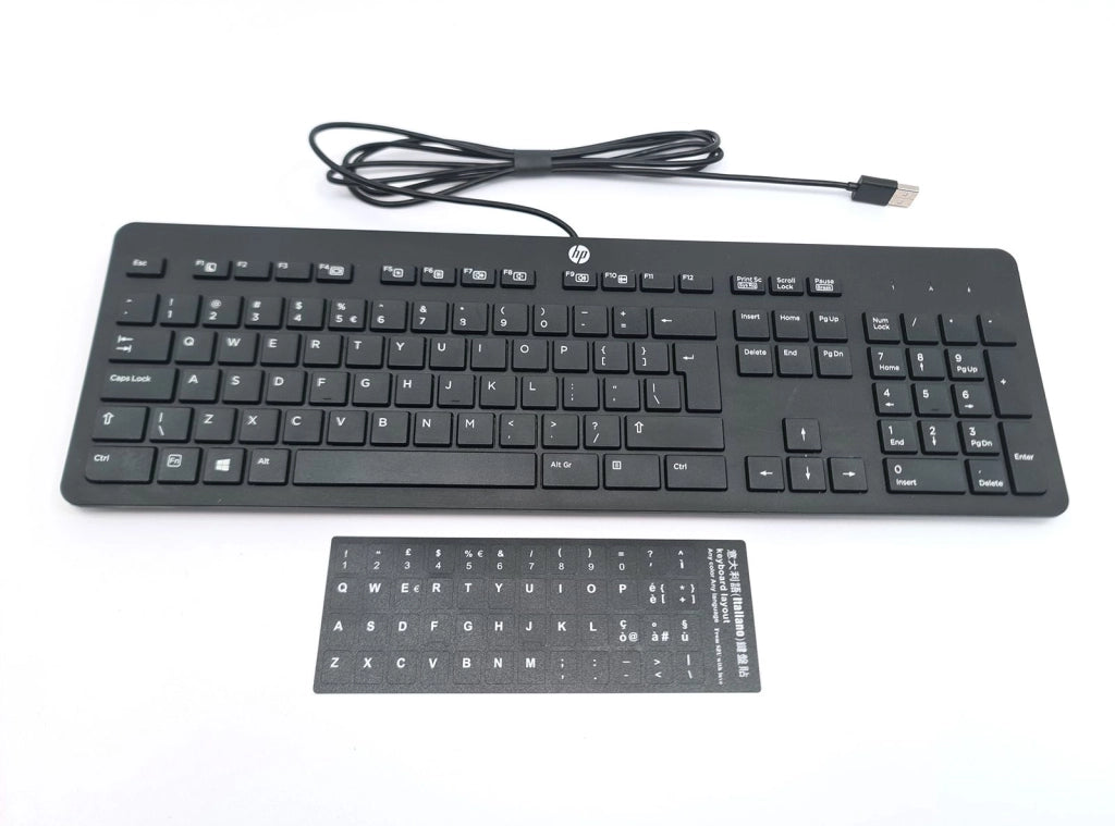 Tastiera HP KBAR211 Cablata USB Layout inglese Fornita di Labels ITALIANI con Tastierino Numerico Nuova Priva di Confezione Originale Lievi Segni da Trasporto