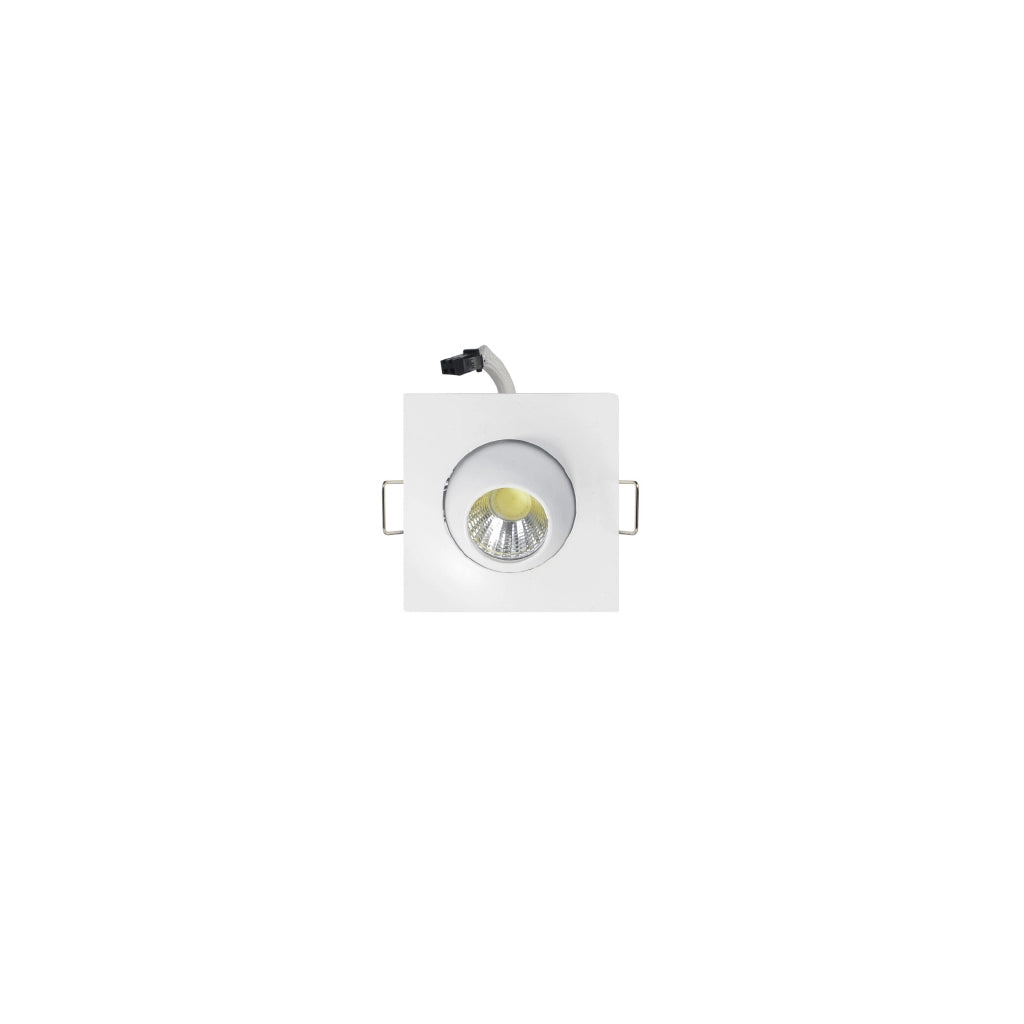 Punto luce led da incasso 3w quadrato 3000k luce calda