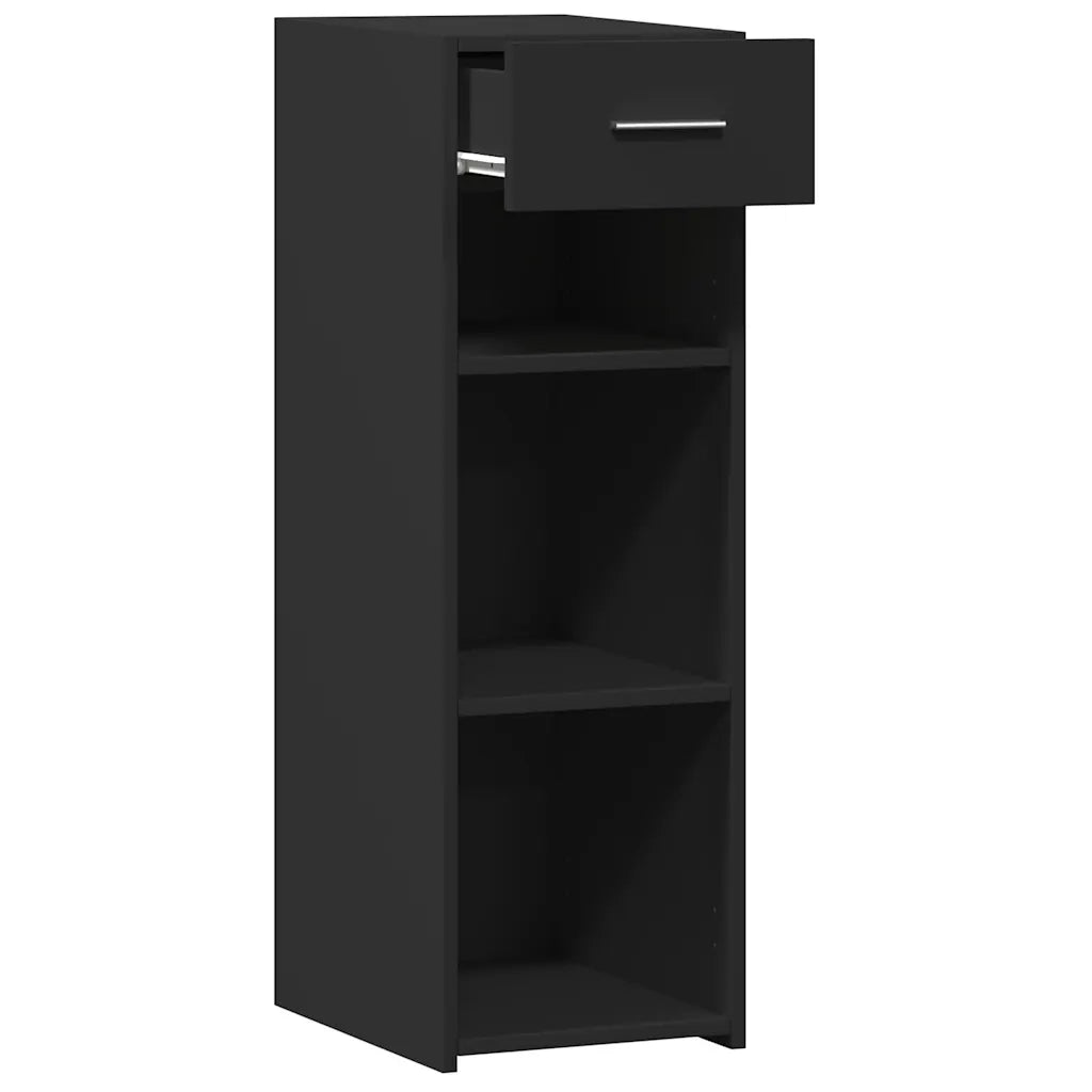 Credenza-Buffet-Armadio da cucina Nera 30x42,5x93 cm in Legno Multistrato 795976