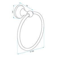 Portasciugamano Da Bagno Antique Bronze 332867b Retro