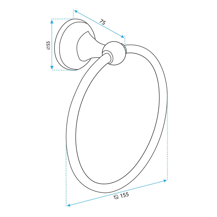 Portasciugamano Da Bagno Antique Bronze 332867b Retro