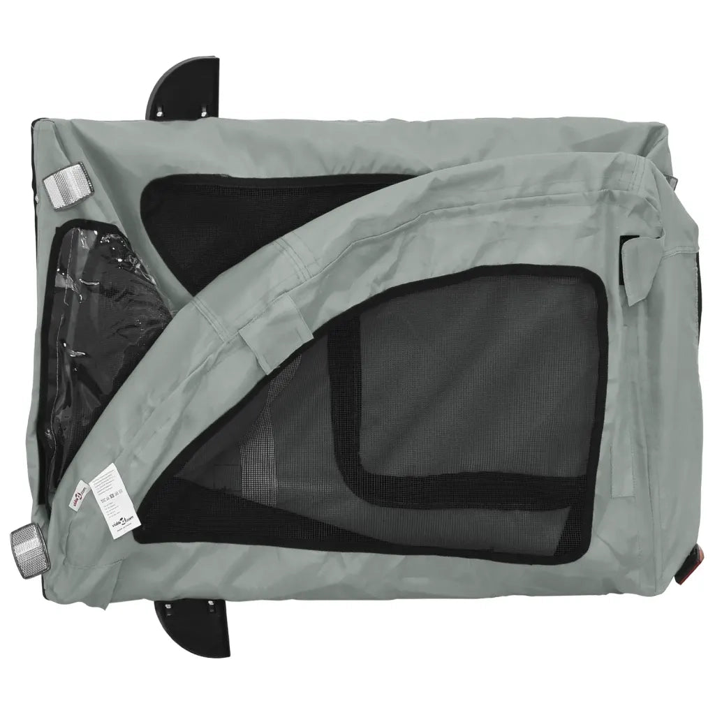 Rimorchio da Bici per Animali Grigio Oxford e Ferro CFW1960351