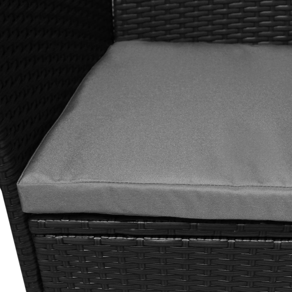 Set Bistro da Giardino in Rattan Jardí con Tavolo in Vetro e Copertura