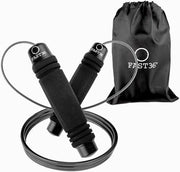 Tiro a corda professionale regolabile con impugnature in gomma e cuscinetti a sfera - per sport, fitness, crossfit, boxe, dimagrimento - per bambini, uomini e donne - nero