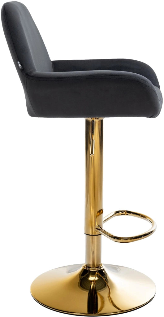 2er Set Barhocker Braga Gold Samt