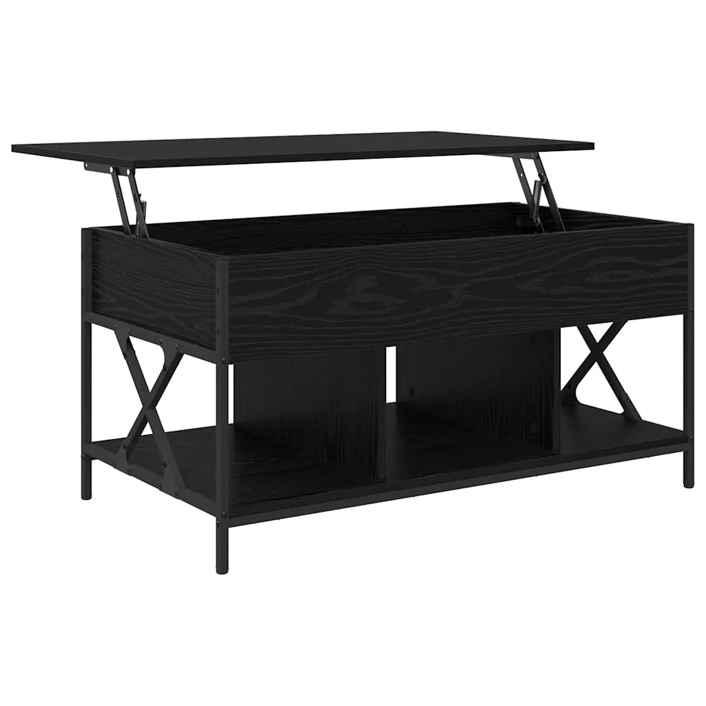 Tavolino da Salotto-Tavolino da soggiorno-Tavolo Rovere Nero 100 x 55 x 48.5 cm