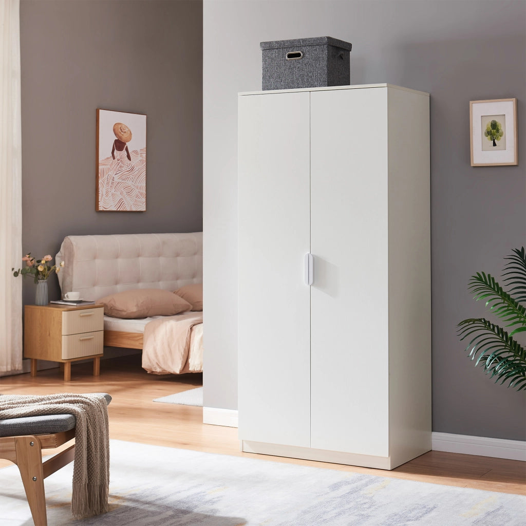 Armadio Guardaroba Eiselfing con 4 Scomparti 176 x 80 x 52 cm Bianco [en.casa]