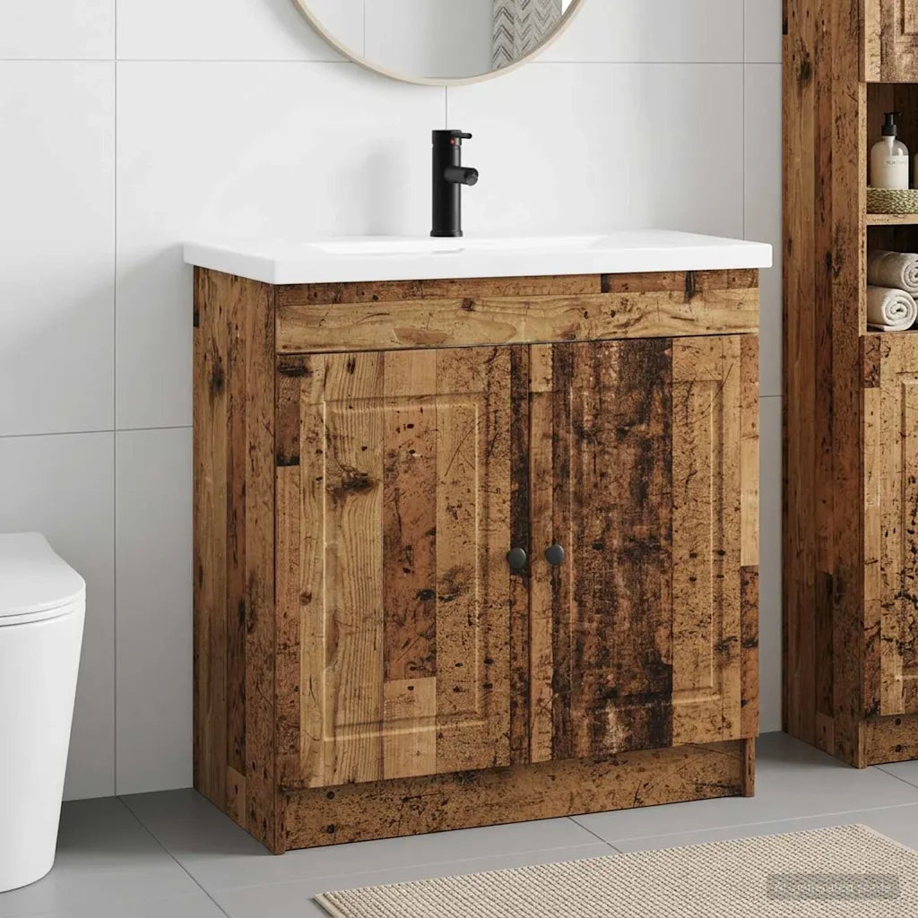 Set di mobili per il bagno Legno antico 78,5 x 37,5 x 81 cm 3404142