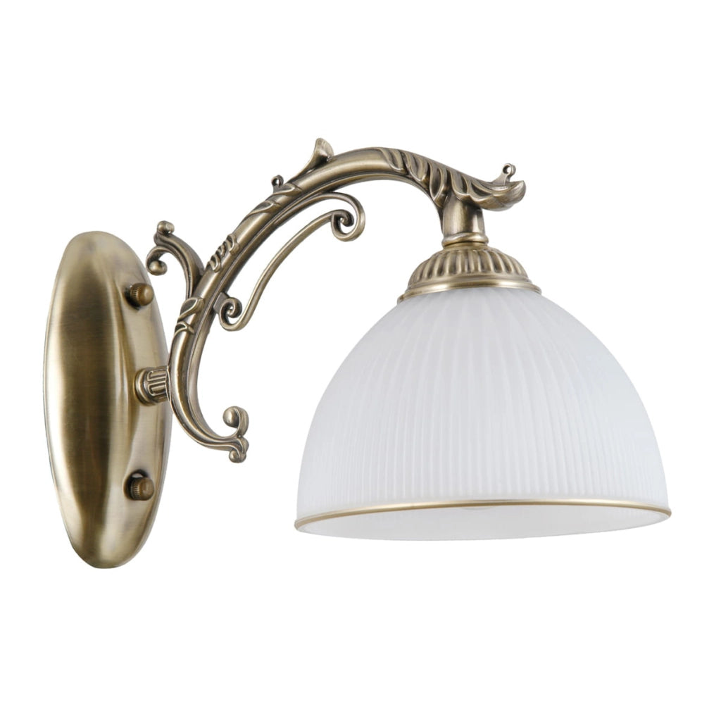 Applique Italux Feneza ottone/bianco E27 dimmerabile