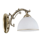 Applique Italux Feneza ottone/bianco E27 dimmerabile