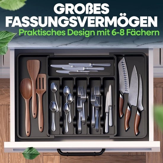 Organizzatore da Cucina a Scomparsa 50 cm - Organizzatore di Carica - Custodia per Cucina - Organizzatore da Cucina - Plastica - Regolabile