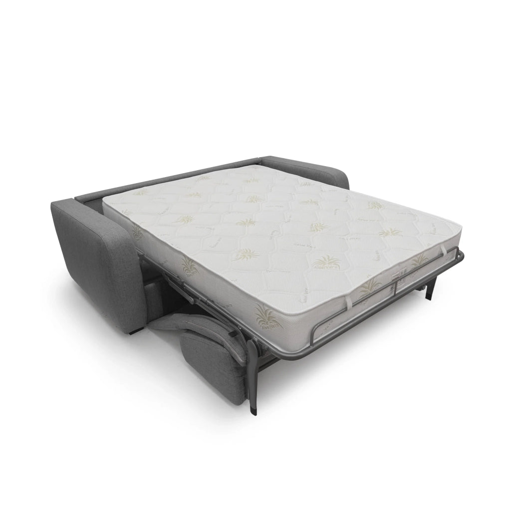 Duna Divano letto matrimoniale con materasso 20 cm in tessuto impermeabile T03 215 cm (mat. 160x197) grigio