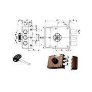 Serratura Sic.Semplice Sx Pompa 30401 Mottura