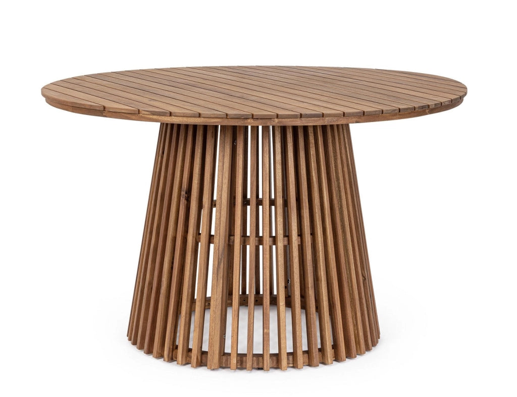Tavolo da Giardino Ø120x74 cm in Legno di Acacia Rodano Natural