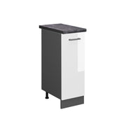Armadio cucina dispensa alto R-Line Bianco lucido/Antracite 30 cm, PL Antracite Vicco