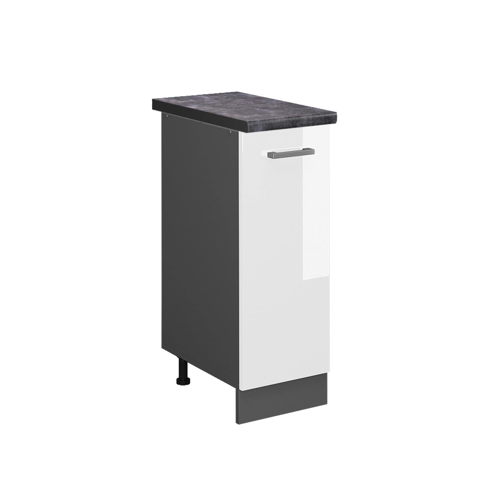 Armadio cucina dispensa alto R-Line Bianco lucido/Antracite 30 cm, PL Antracite Vicco