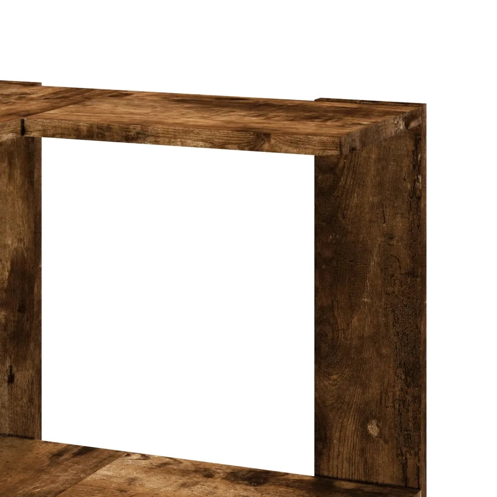 vidaXL Libreria Angolare 3Ripiani Rovere Fumo 50x50x102 cm Multistrato