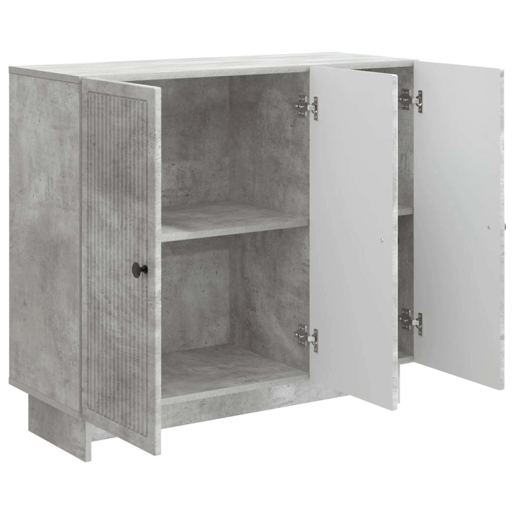 Credenza Grigio Cemento 89 x 34,5 x 80 cm Legno ingegnerizzato 893958