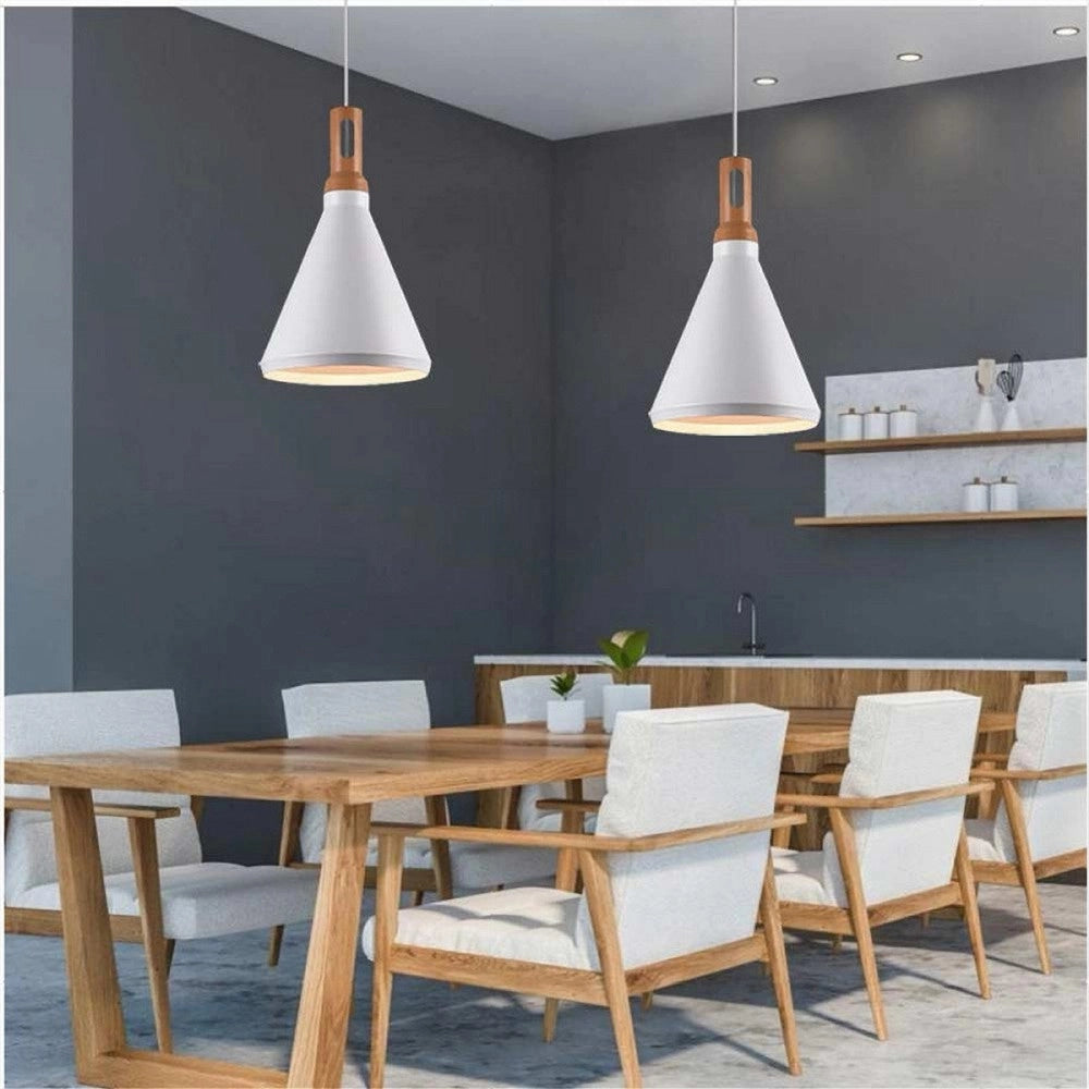 Trade Shop - Lampadario A Sospensione Stile Industriale In Metallo Pendente A Cono E27 A94 -