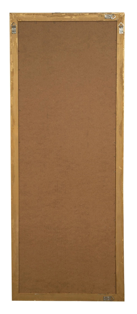 Biscottini Specchio Specchiera da parete e appendere verticale/orizzontale L72xPR3xH180 cm finitura foglia oro anticato