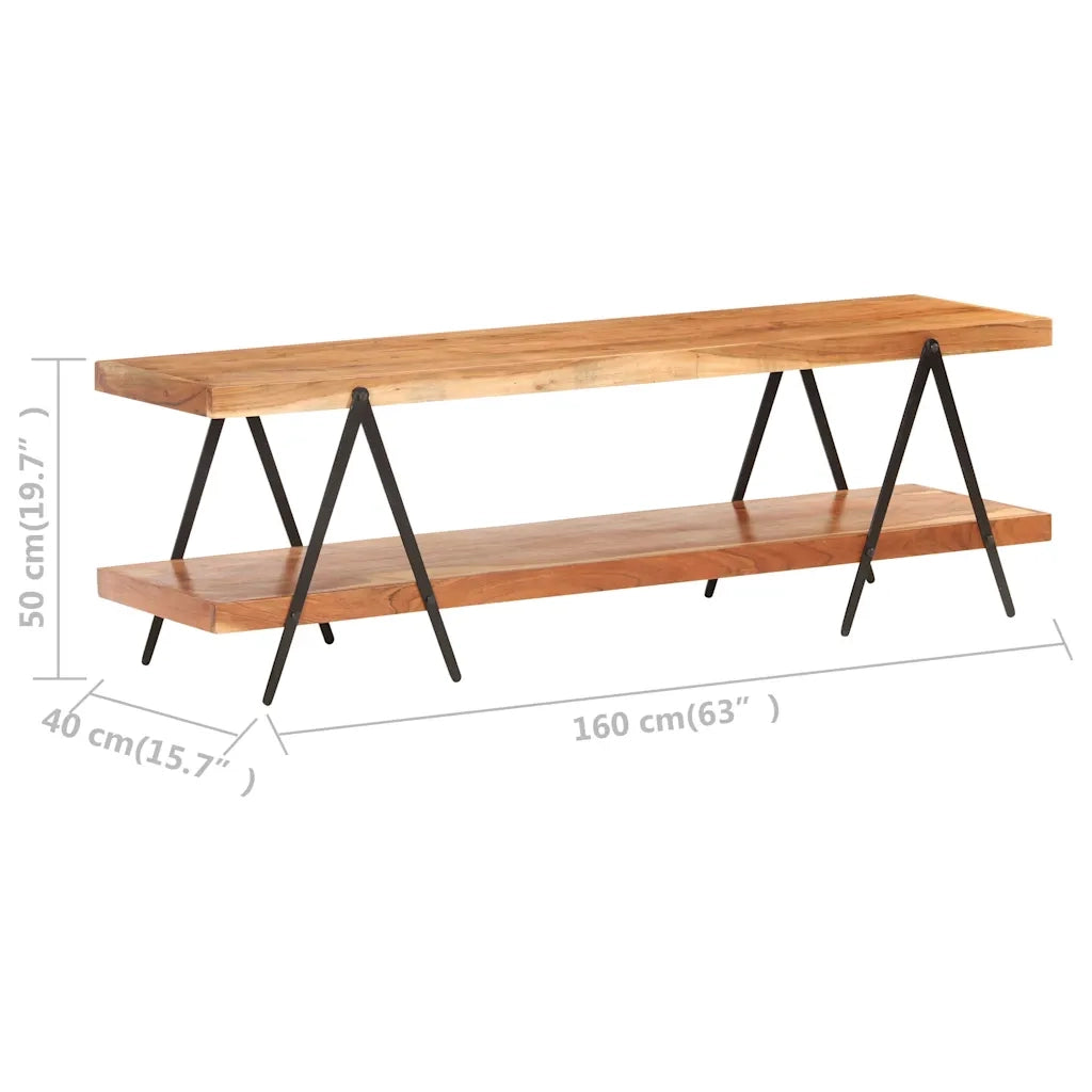 Mobile Porta TV-Mobile per TV-Credenza TV 160x40x50 cm in Legno Massello di Acacia