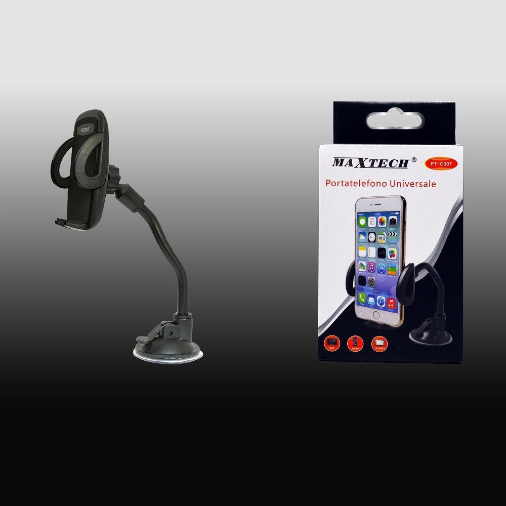 Trade Shop - Portacellulare Universale Per Auto Per Ipad Smartphone Navigatore Maxtech Pt-c007 -