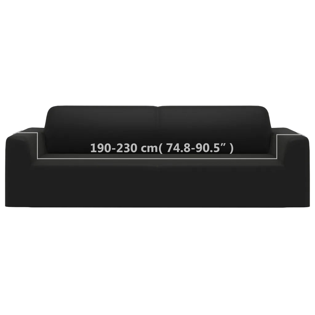 Fodera Elasticizzata per Divano 3 Posti Jersey Poliestere Nero CFW5190622