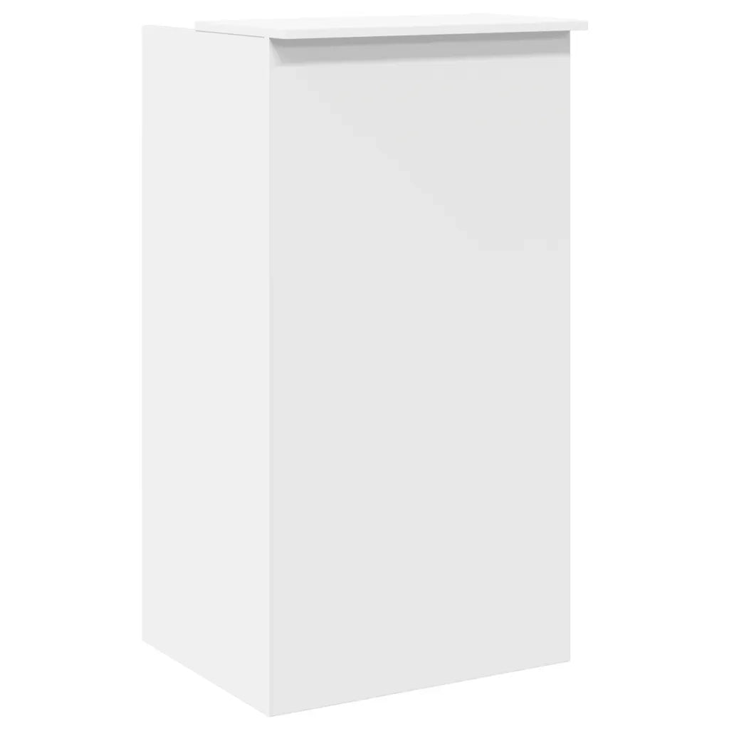 Scrivania per Reception Bianca 55x50x103,5 cm in Legno Massello 859015