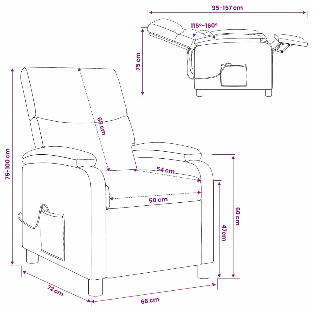 Poltrona Massaggiante Bianco Similpelle 42035008