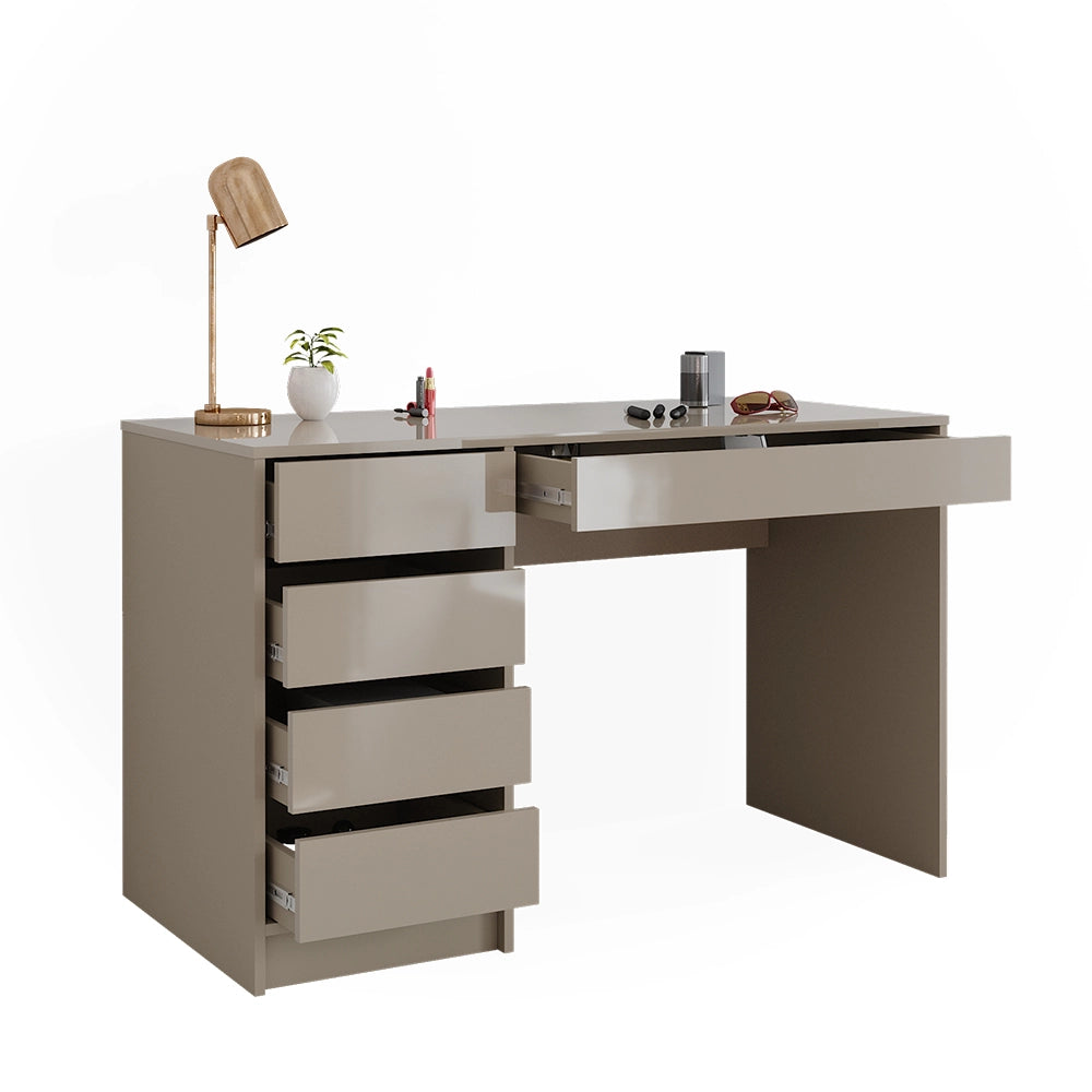 Vicco Tavolo da toeletta Grigio lucido 120 cm Senza specchio