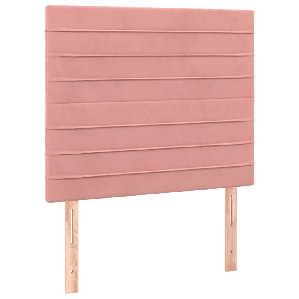 Testiera 2 pz Rosa 80x5x78/88 cm in Velluto cod mxl 49763