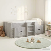 Struttura Letto Loft con Armadietto 3 pz Sonoma grigio 3423379