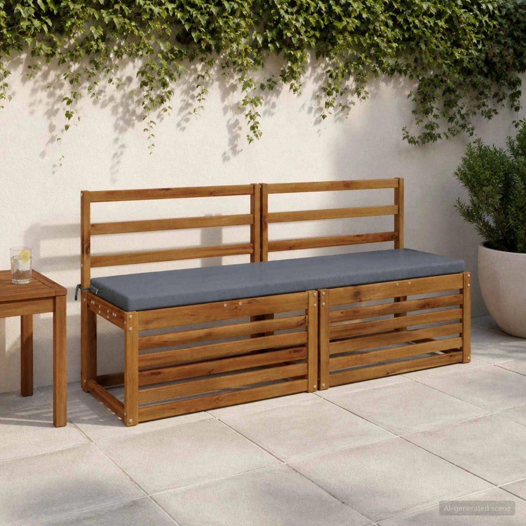 Cuscini per Panchina a 2 Pezzi SOEST 2 pz 100% Poliestere Blu 949033