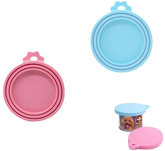 Bilico universale - 2 pezzi - Silicone - Idoneo per alimenti per animali - Resistente al calore e al freddo - Aderenza flessibile - Copertura alimentare
