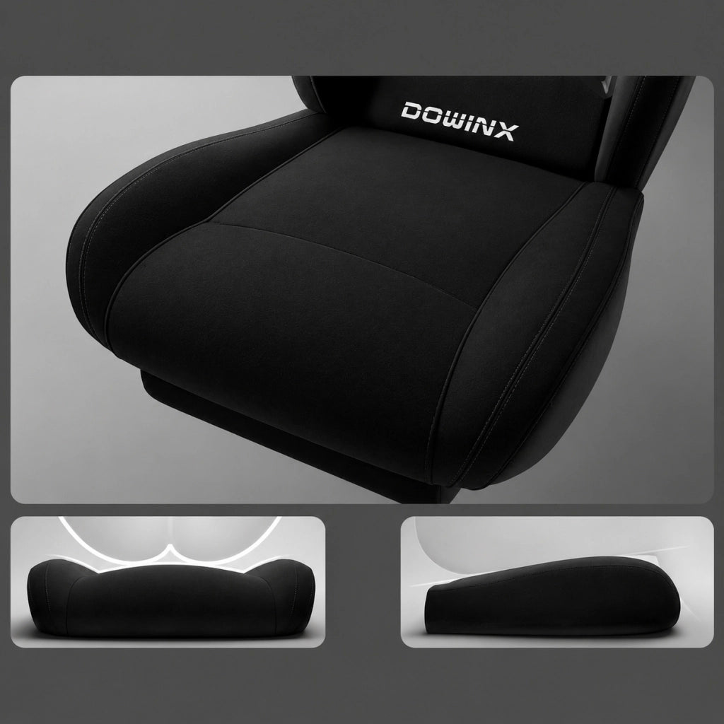 Sedia Gaming DOWINX Nero Chiaro con Molle Insacchettate; Poggiapiedi e Reclinazione 160°
