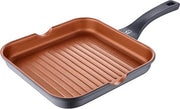Pad per rotisserie - Adatto per induzione - 1 pezzo - Colore rame - Alluminio fuso - 28 x 28 x 4,5 cm