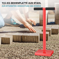 Costipatore manuale 11,5 kg in acciaio piastra di 20x20cm Compattatore terreno