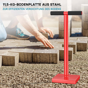Costipatore manuale 11,5 kg in acciaio piastra di 20x20cm Compattatore terreno