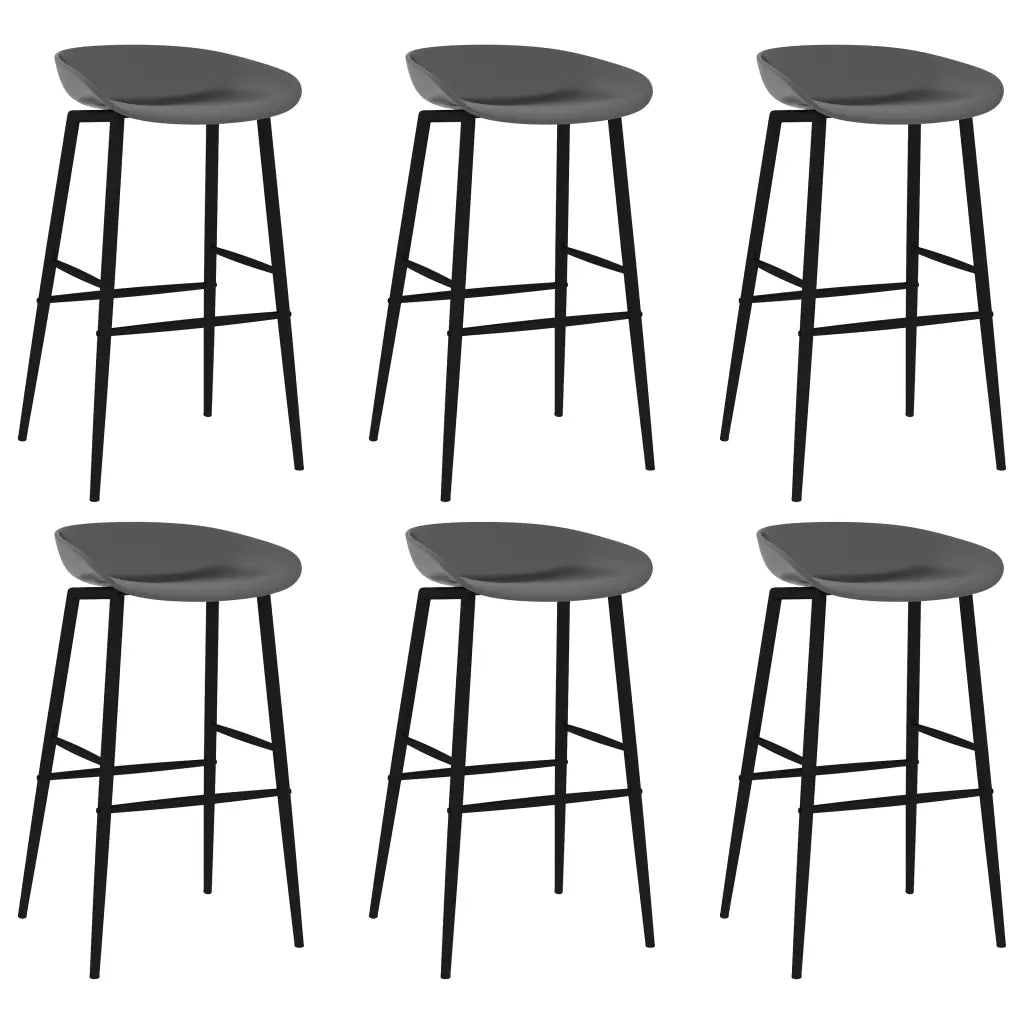 vidaXL Set da Bar 7 pz Bianco e Grigio