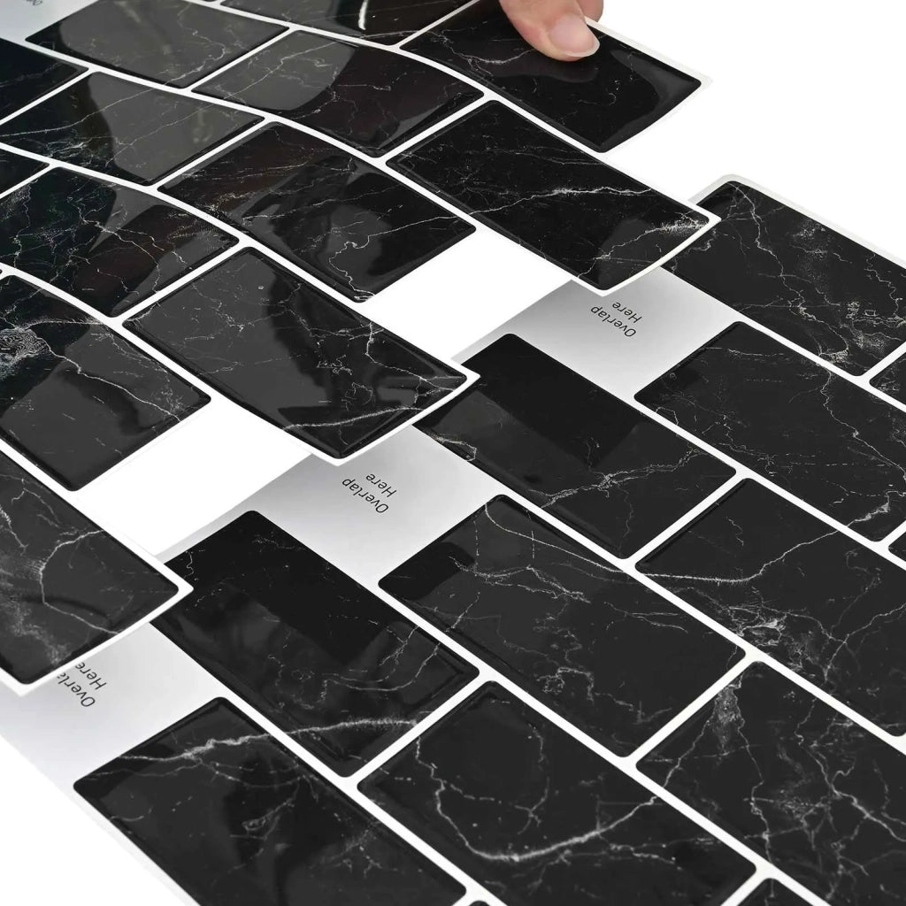 Piastrella subway 50 pz Marmo Nero 30 x 30 cm CFW8787347