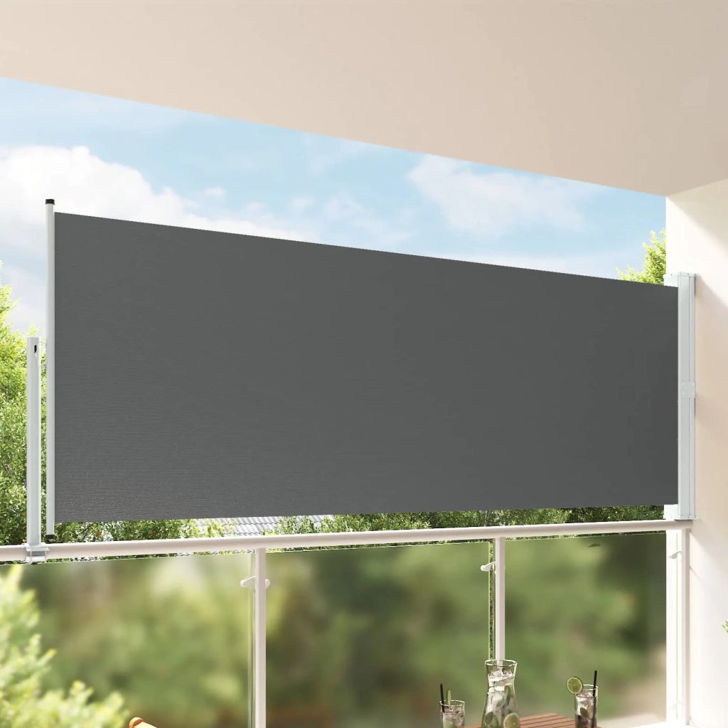 Tenda laterale-Tenda parasole per balcone 100% poliestere ferro acciaio 212864