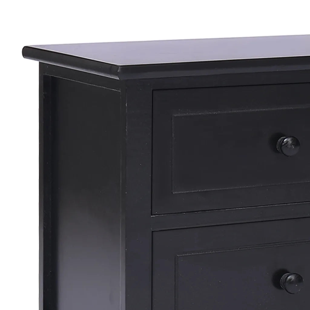 Mobile Porta TV Nero 108x30x40 cm in Legno di Paulownia 338528