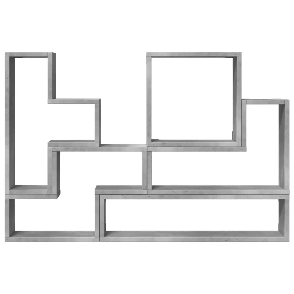 Scaffale a Parete Grigio Cemento 90x12x64 cm Legno Multistrato 840803