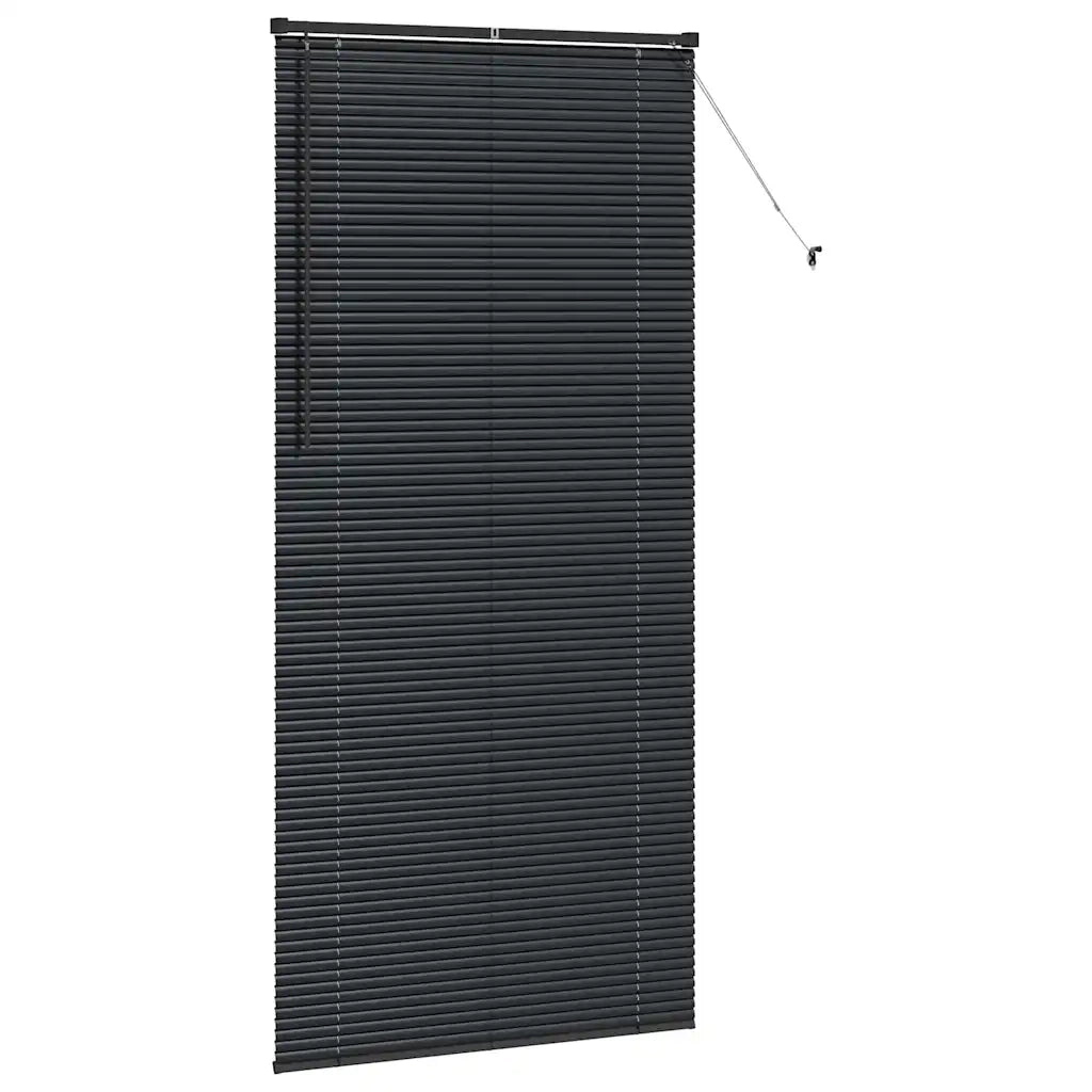 Tendaggi a Veneziana | Tenda a lamelle Nero 220 x 100 cm Alluminio